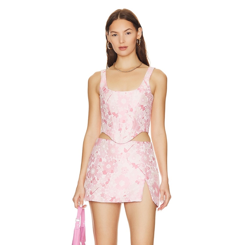 Amanda Uprichard Dale Skort and Fisher Top set in Cherry Blossom Brocade